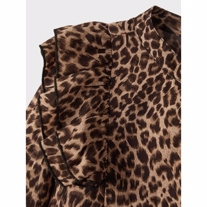 NAME IT Leopard Oversize Shirt Tinja Stucco